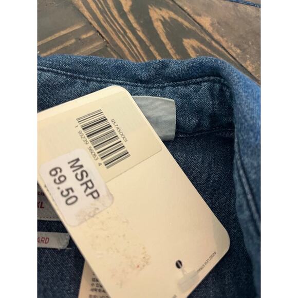 Levi’s Western Standard Fit Pearl Snap Button Down Men XXL Cowboy Work Denim - Picture 9 of 11